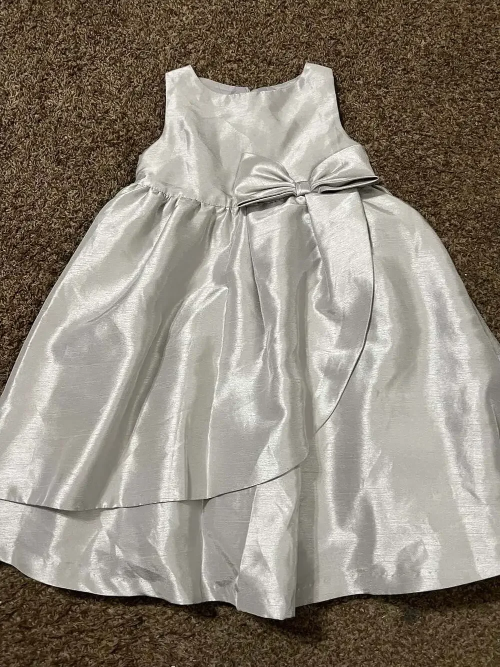 Gymboree Silver Bow Holiday Party Dress Size 6